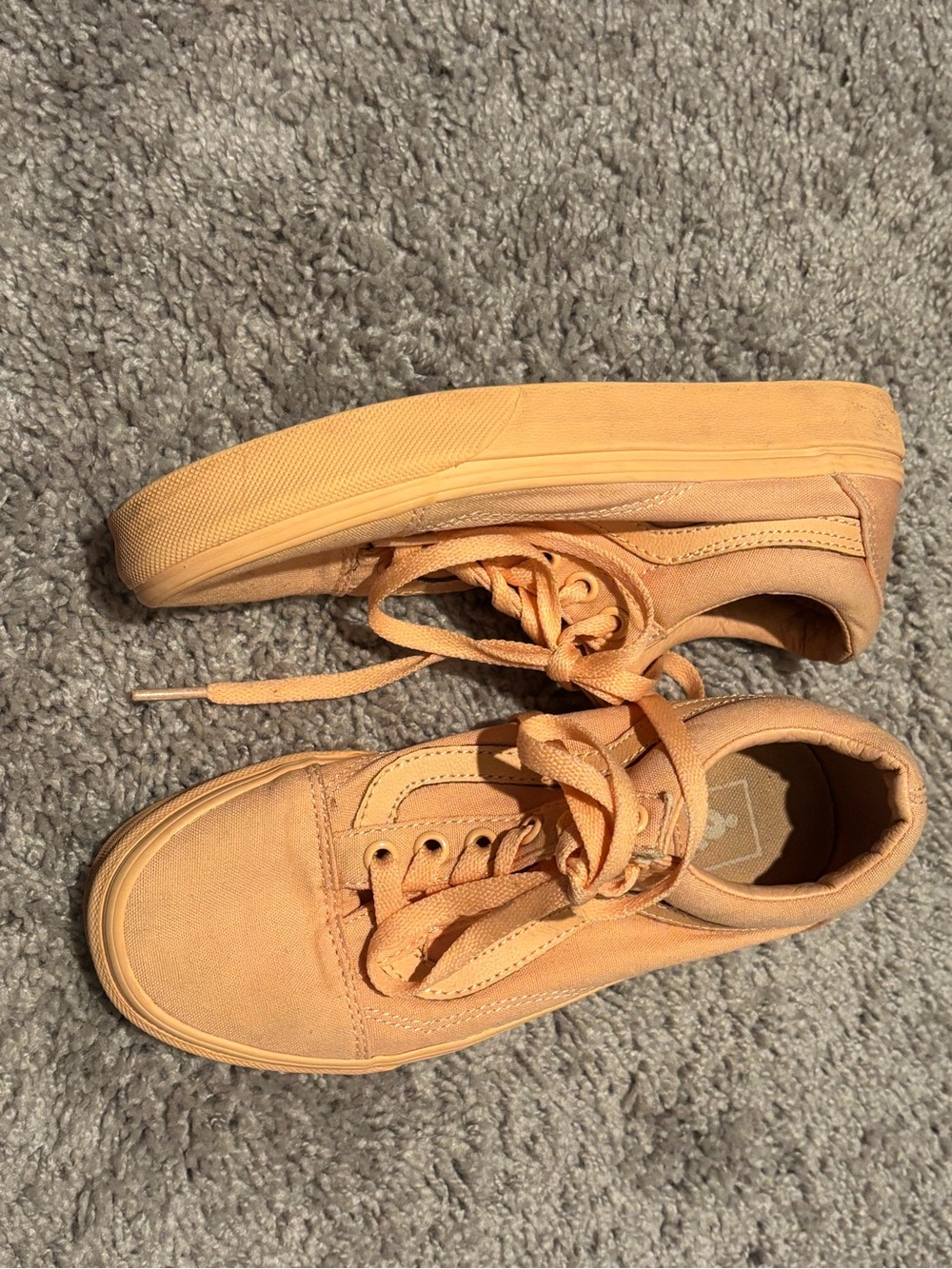 Vans Old Skool Peach Canvas Low Top Sneakers | Women's 5.5